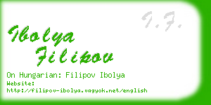 ibolya filipov business card